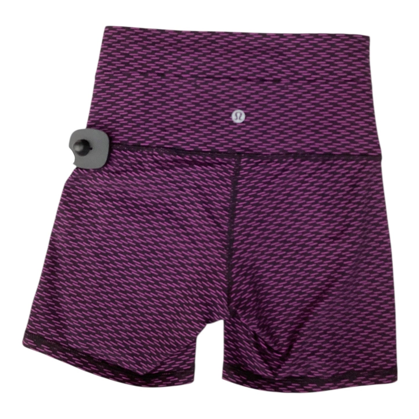 Athletic Shorts By Lululemon In Black & Purple, Size:4