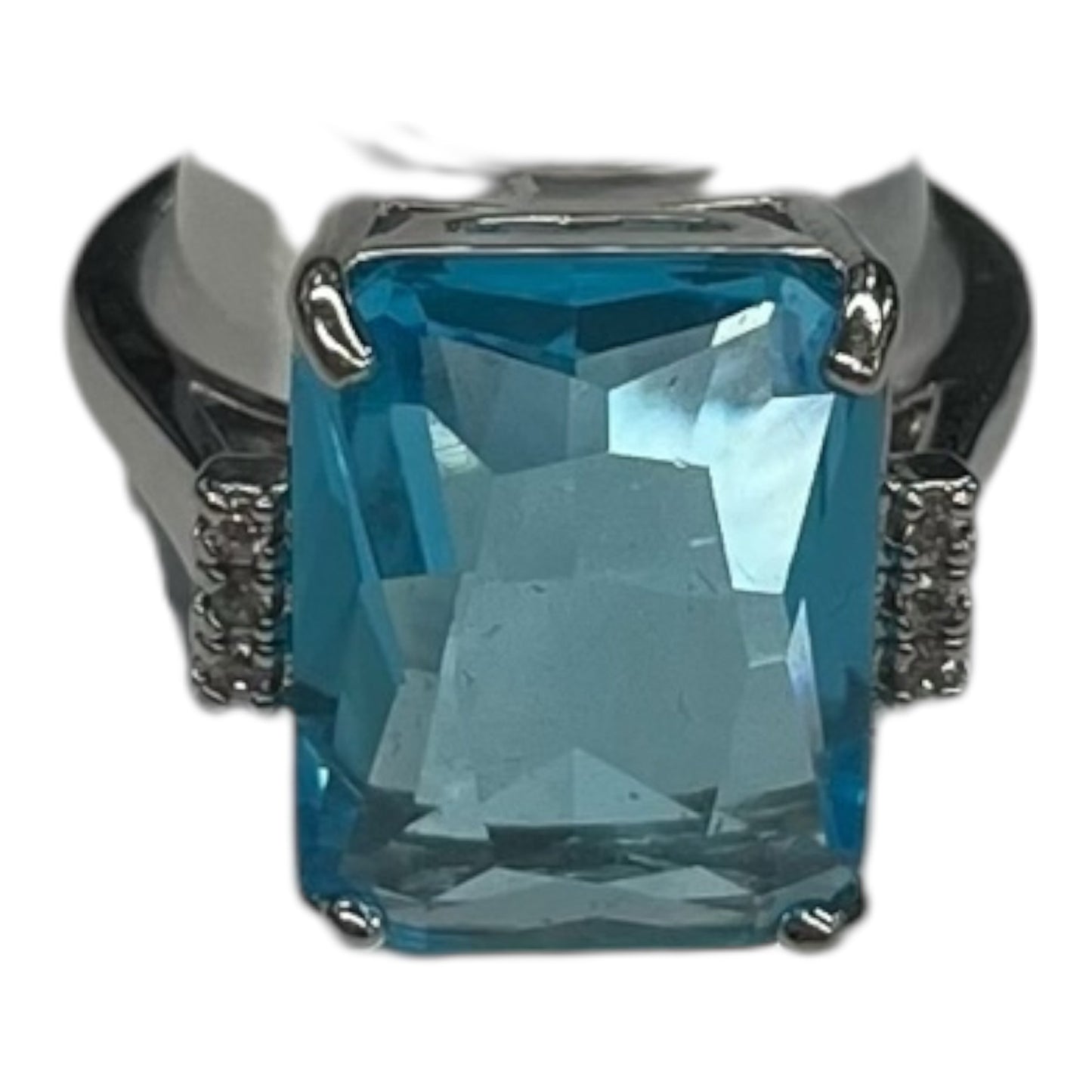 Ring Statement By Clothes Mentor In Blue & Silver, Size:8