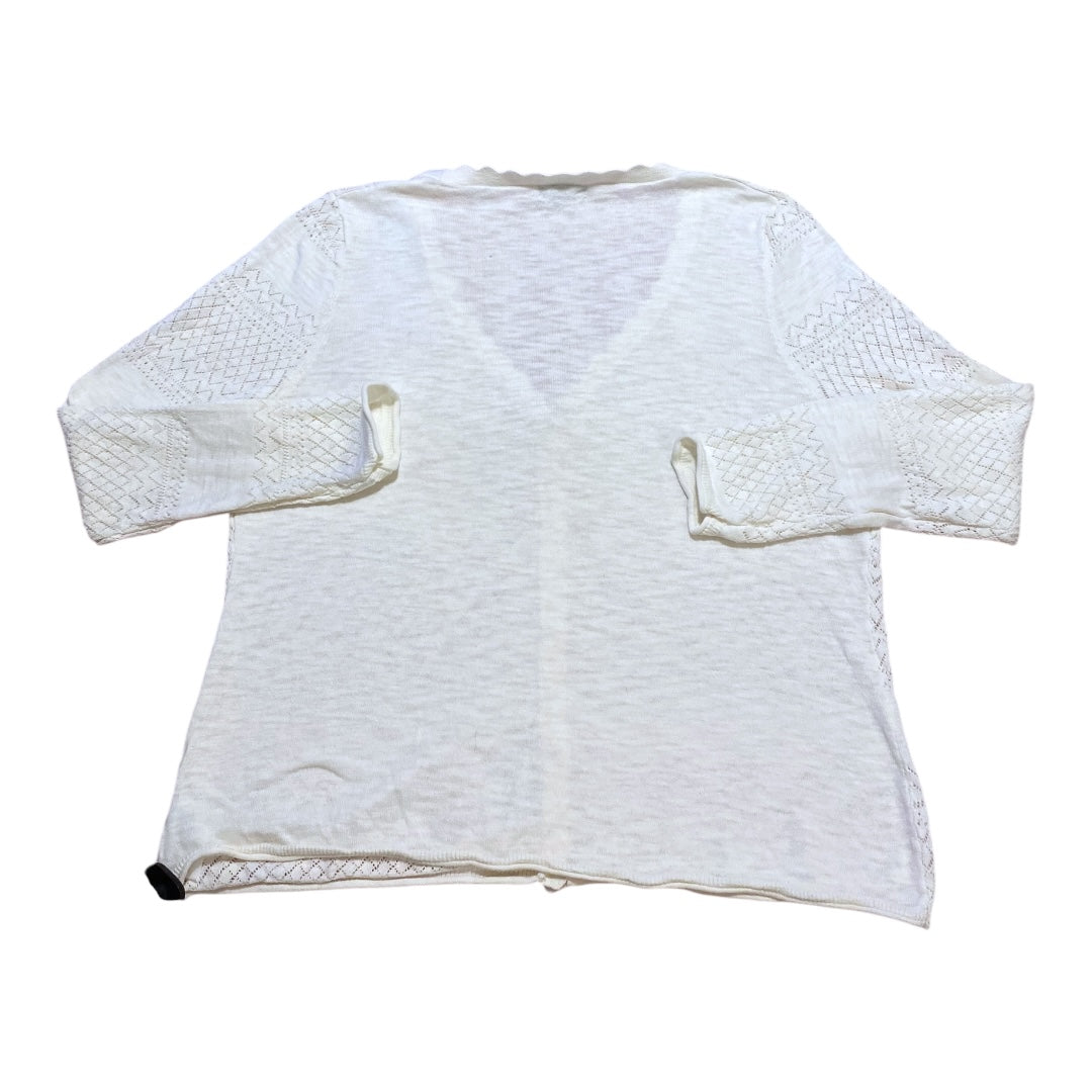 Sweater Cardigan Designer By Frye In Cream, Size:Xl
