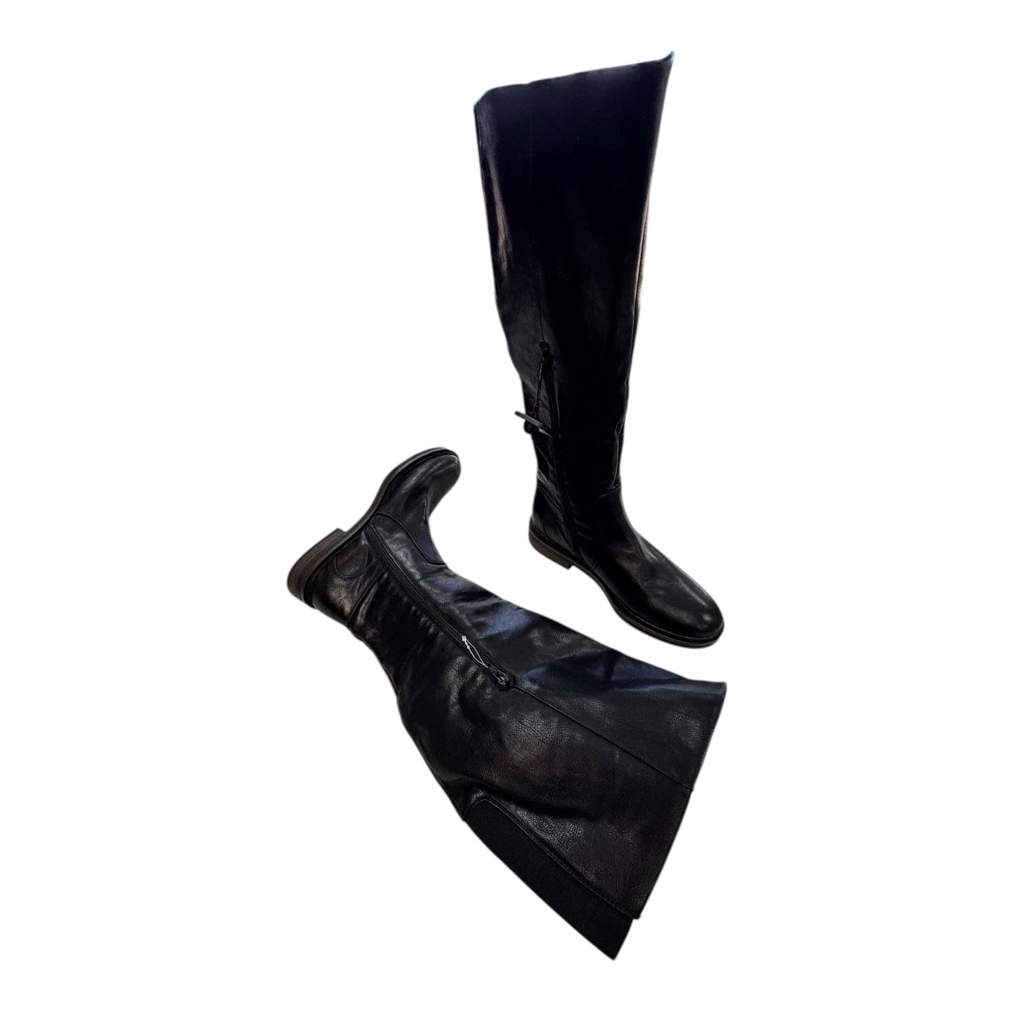 Boots Knee Flats By Bare Traps In Black, Size:9.5