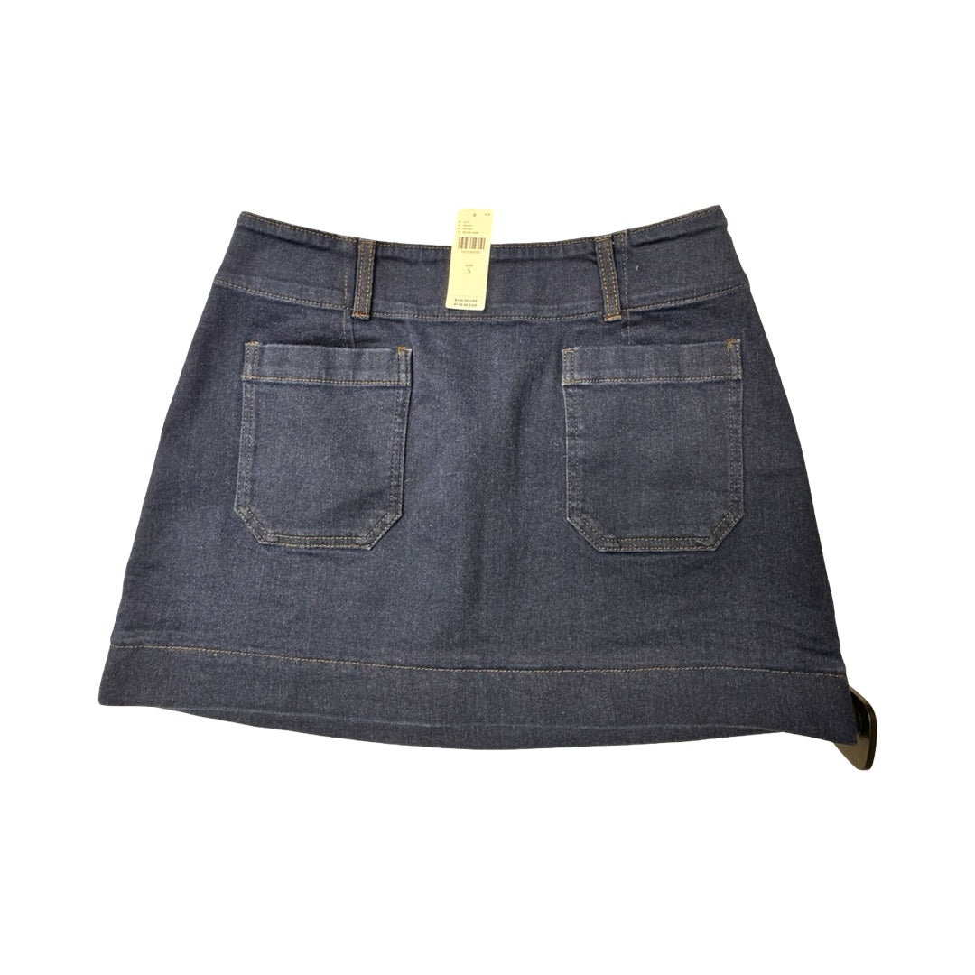 Skirt Midi By Maeve In Blue Denim, Size:S