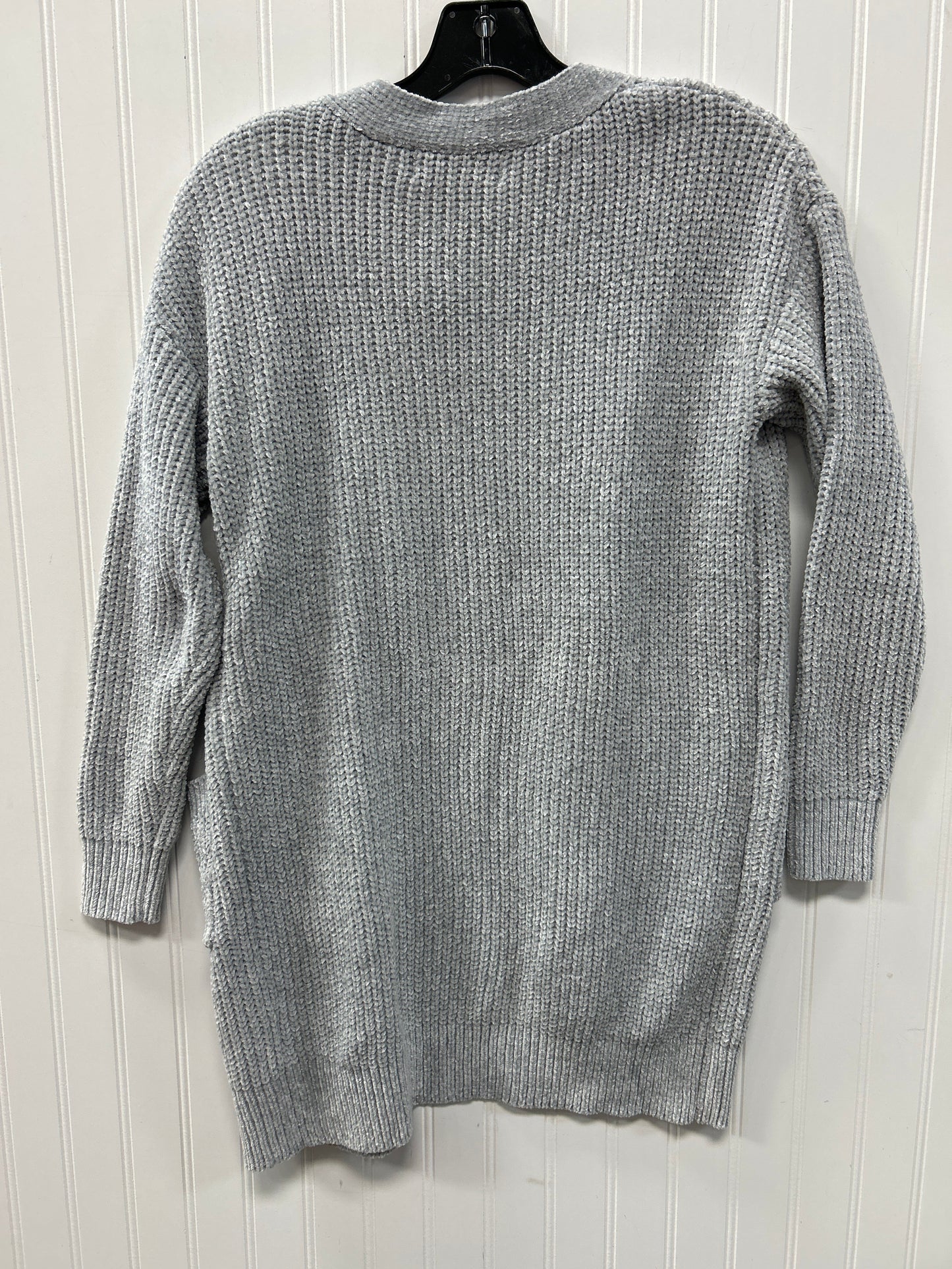 Sweater Cardigan By Clothes Mentor In Grey, Size:S