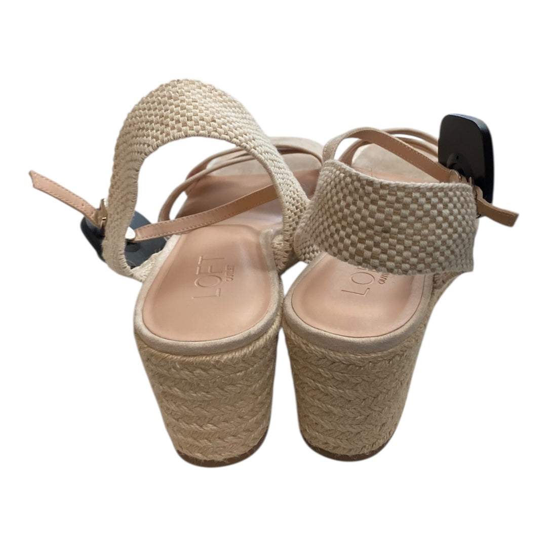 Sandals Heels Block By Loft In Tan, Size:10