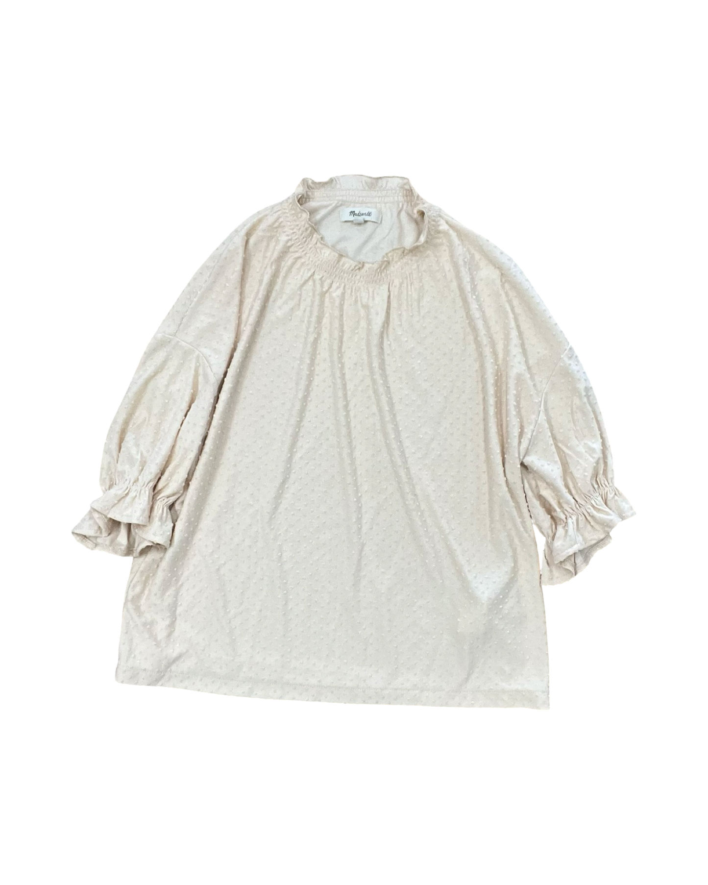 Top 3/4 Sleeve By Madewell In Peach, Size:S