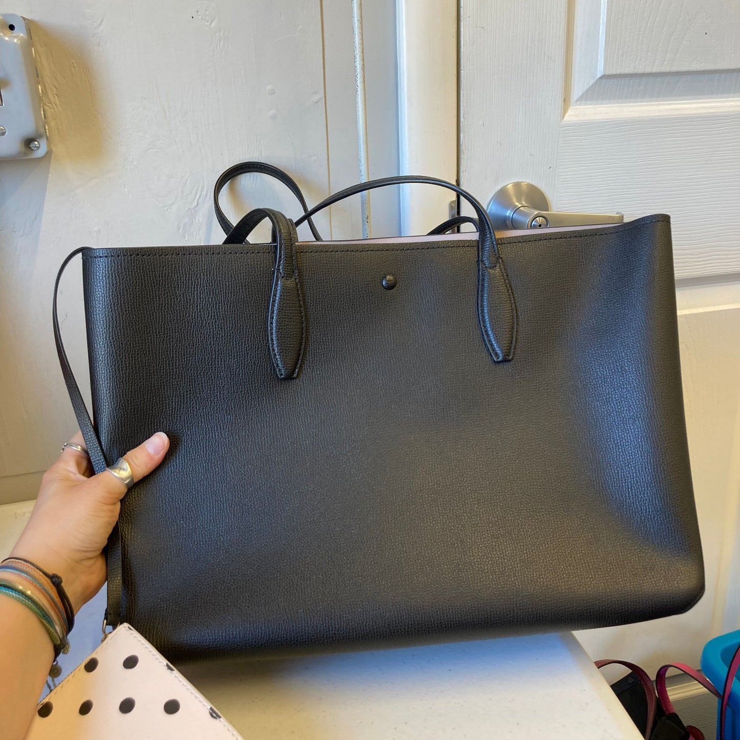 Tote Designer By Kate Spade In Black, Size:Large