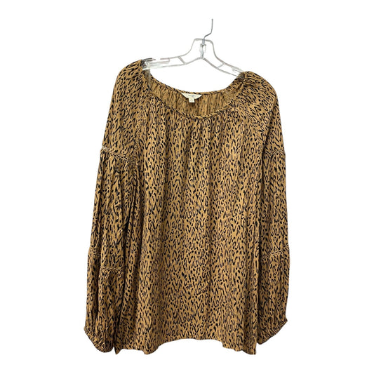 Top Ls By Terra & Sky In Animal Print, Size:3X