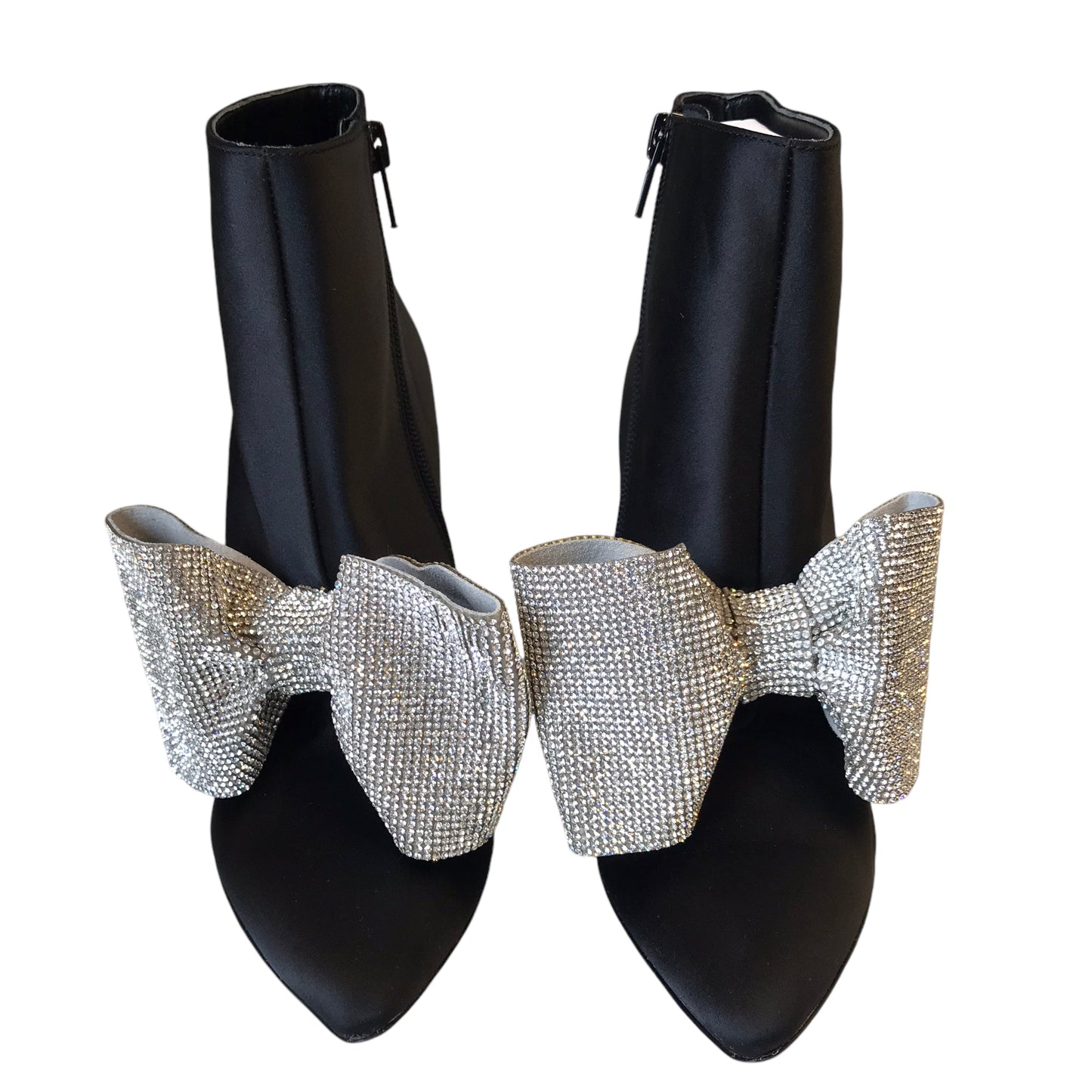 Boots Ankle Heels By Aminah In Black, Size:7