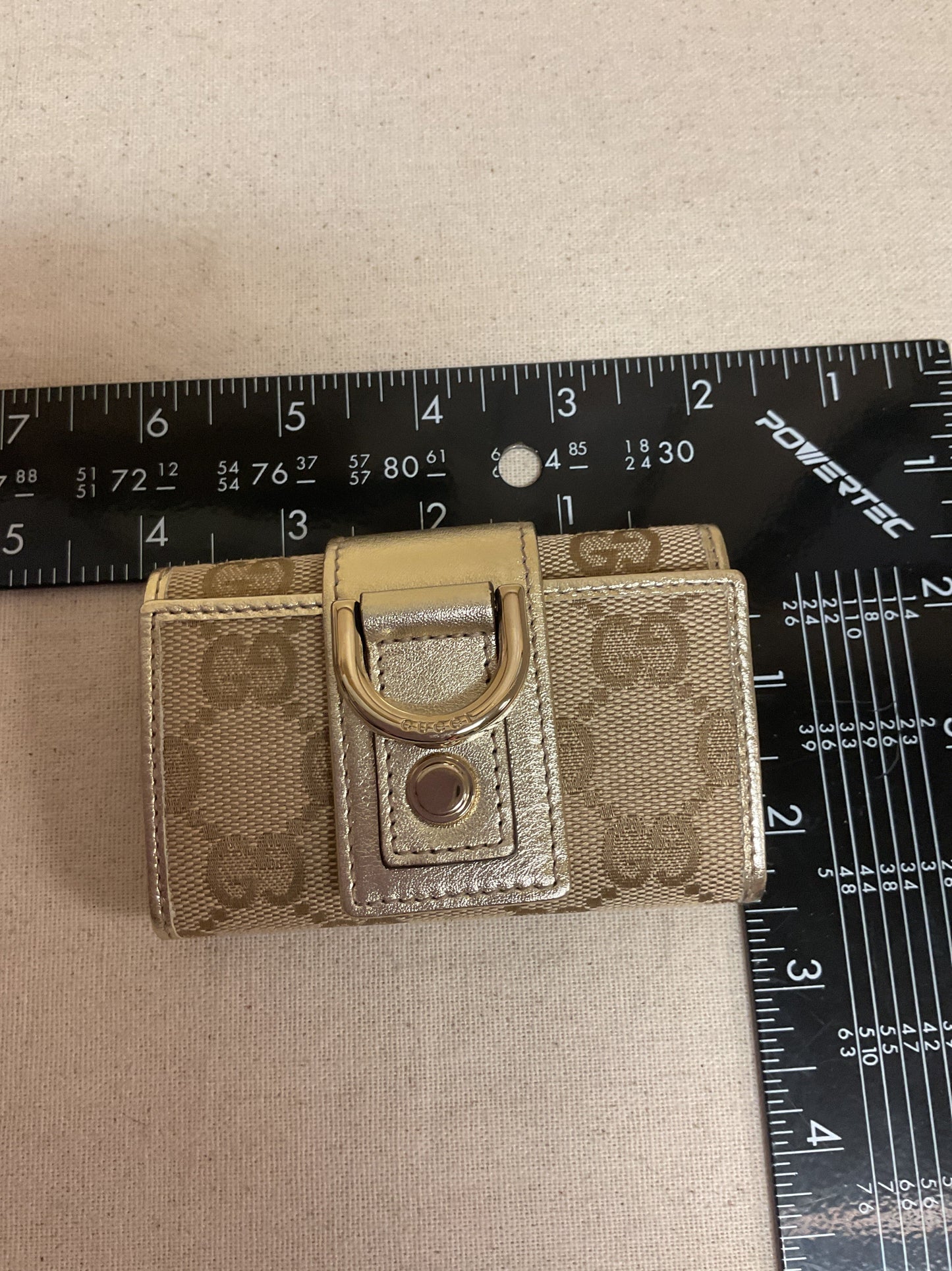 Wallet Luxury Designer By Gucci In Gold, Size:XSmall