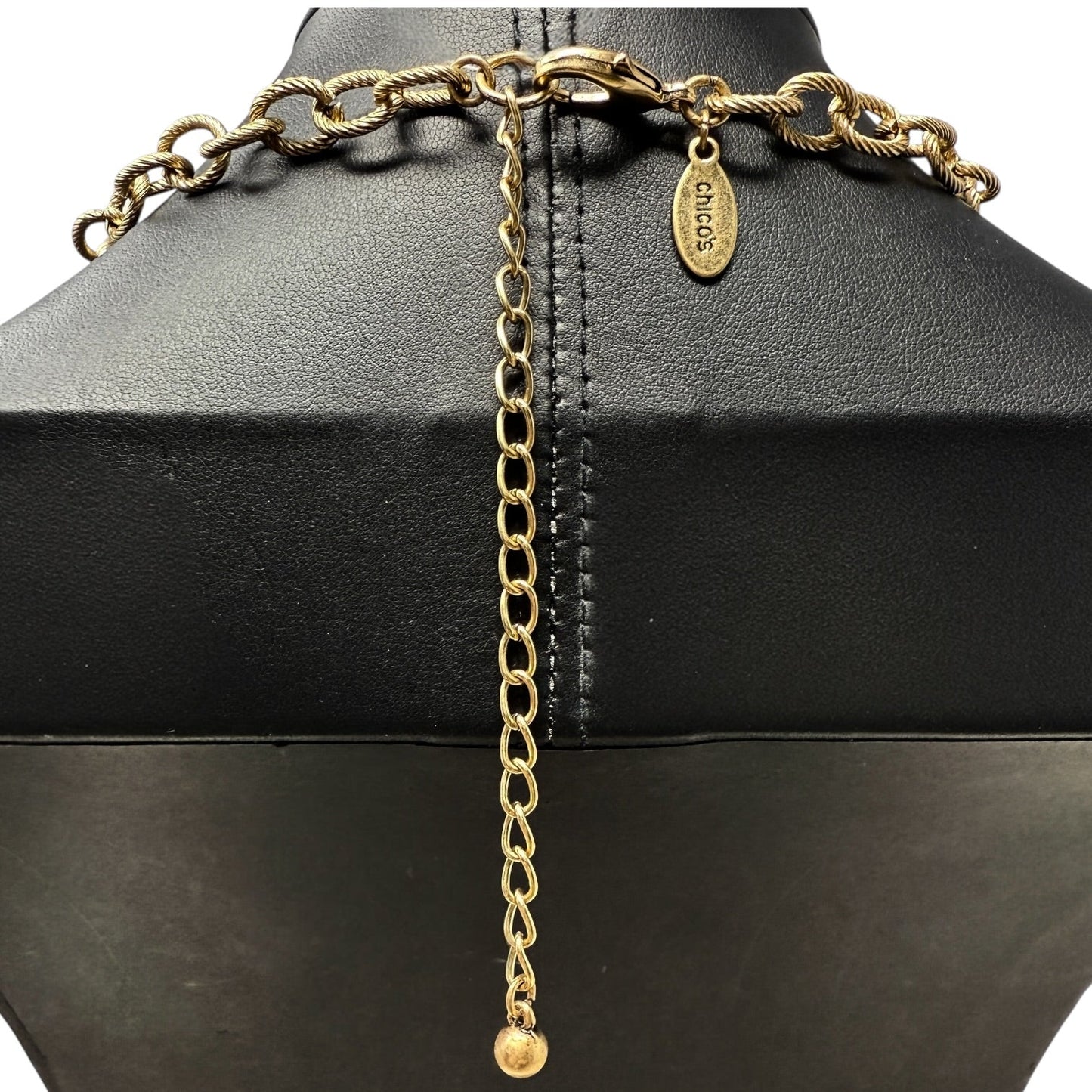 Mixed Metal Multi Stone Double Layer Statement Necklace By Chico’s