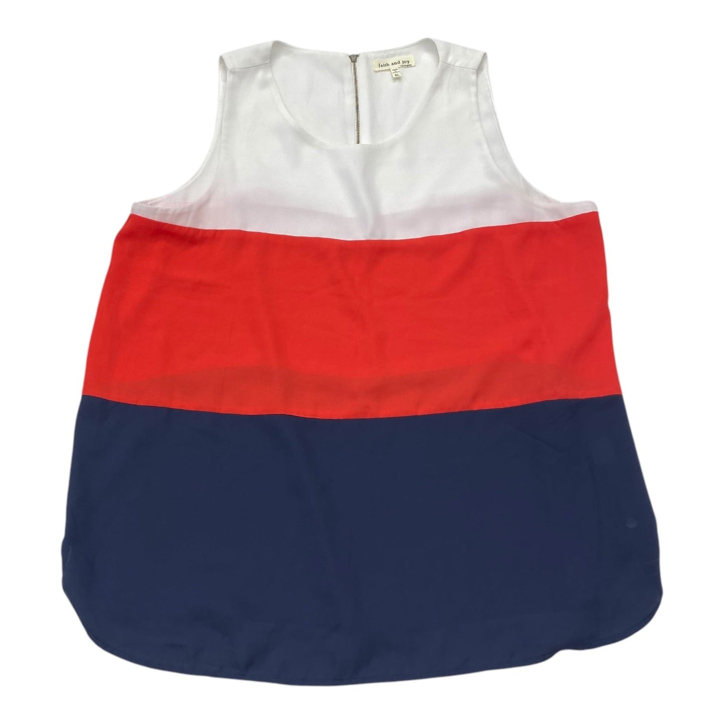 Top Sleeveless By Faith And Joy In Multi, Size:Xl