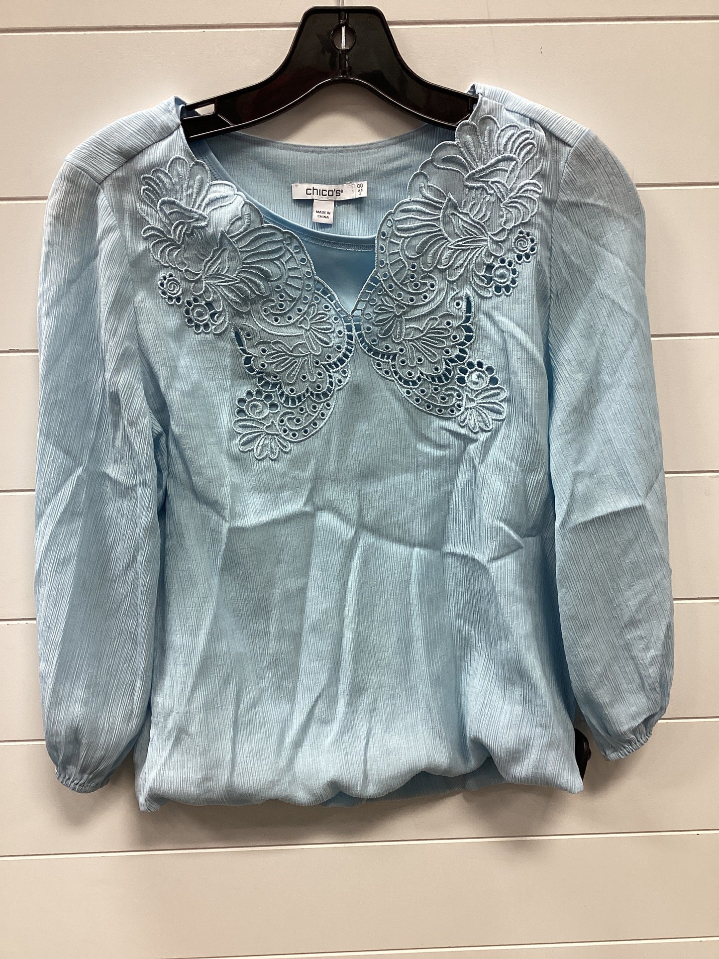 Top Ls By Chicos In Blue, Size:2