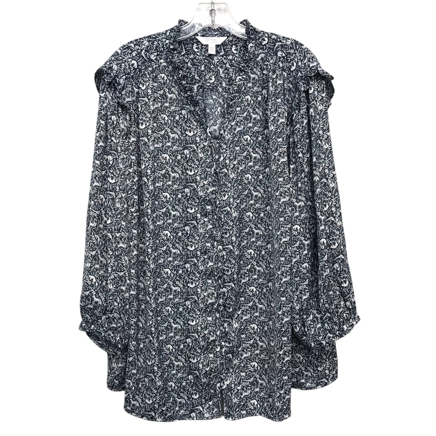 Top Ls By Lc Lauren Conrad In Dark Teal & White, Size:3X