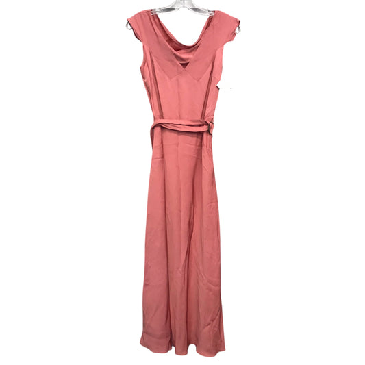 Dress Party Long By Ted Baker In Peach, Size:Xs