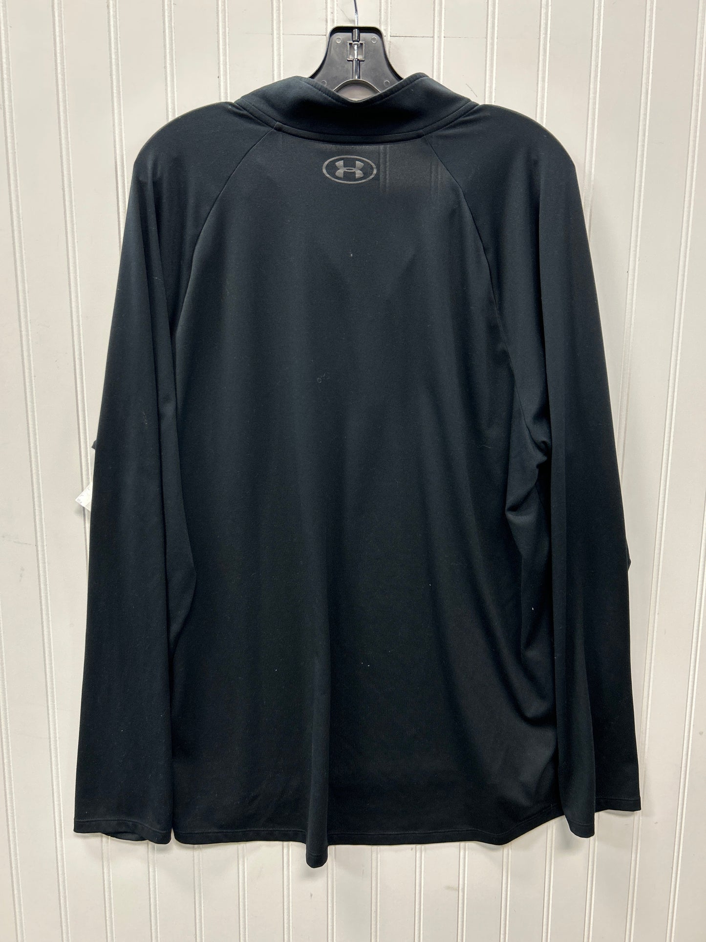 Athletic Top Ls Collar By Under Armour In Black, Size:Xl