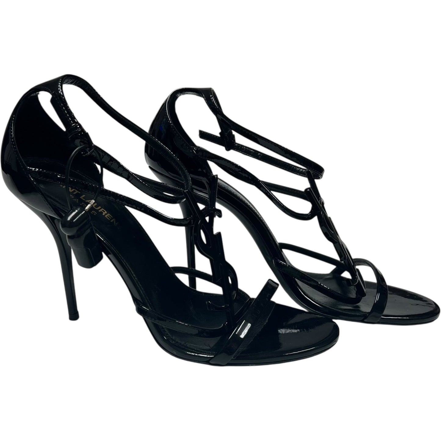 Sandals Luxury Designer By Yves Saint Laurent In Black, Size: 9.5