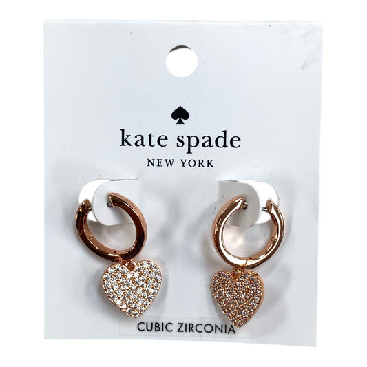 Earrings Designer By Kate Spade In Rose Gold