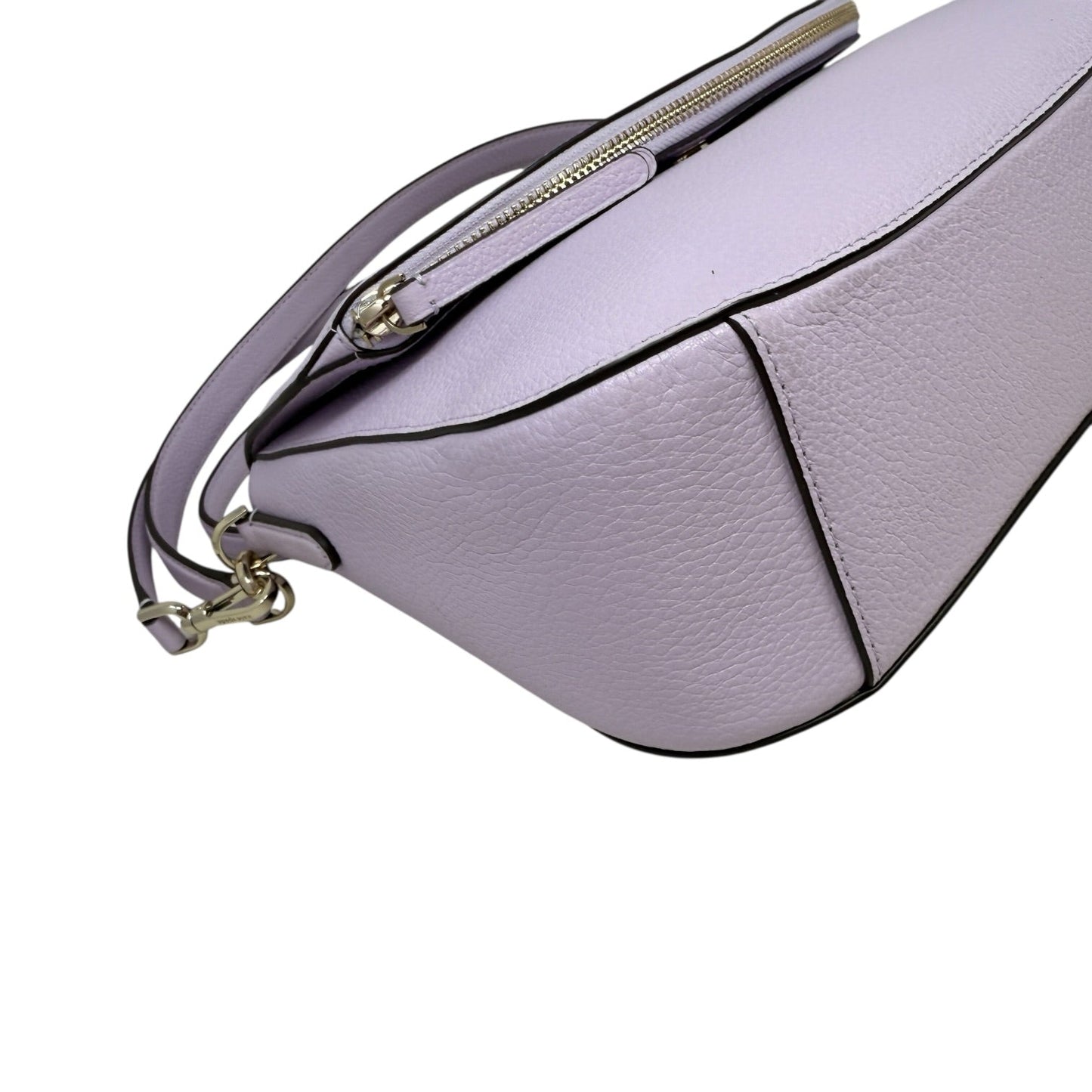 Jackson Flap Leather Satchel In Viola Flower Designer By Kate Spade, Size: Medium