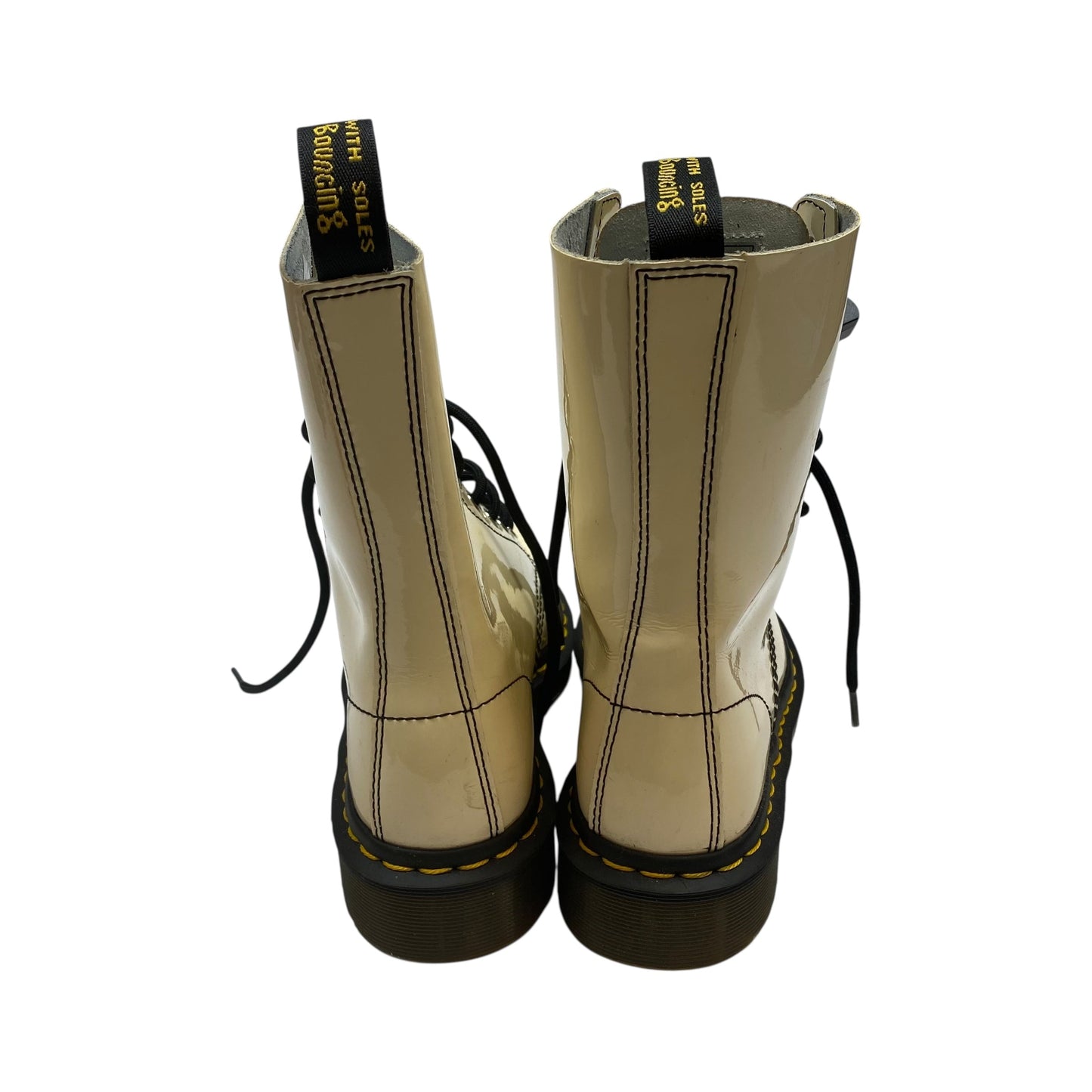 Boots Designer By Dr Martens In Cream, Size:5