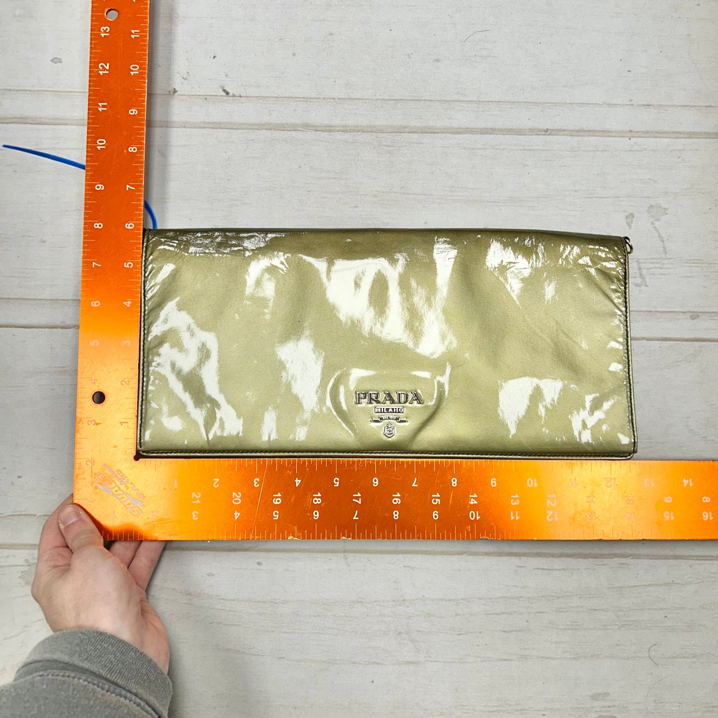 Clutch Luxury Designer By Prada, Size: Large