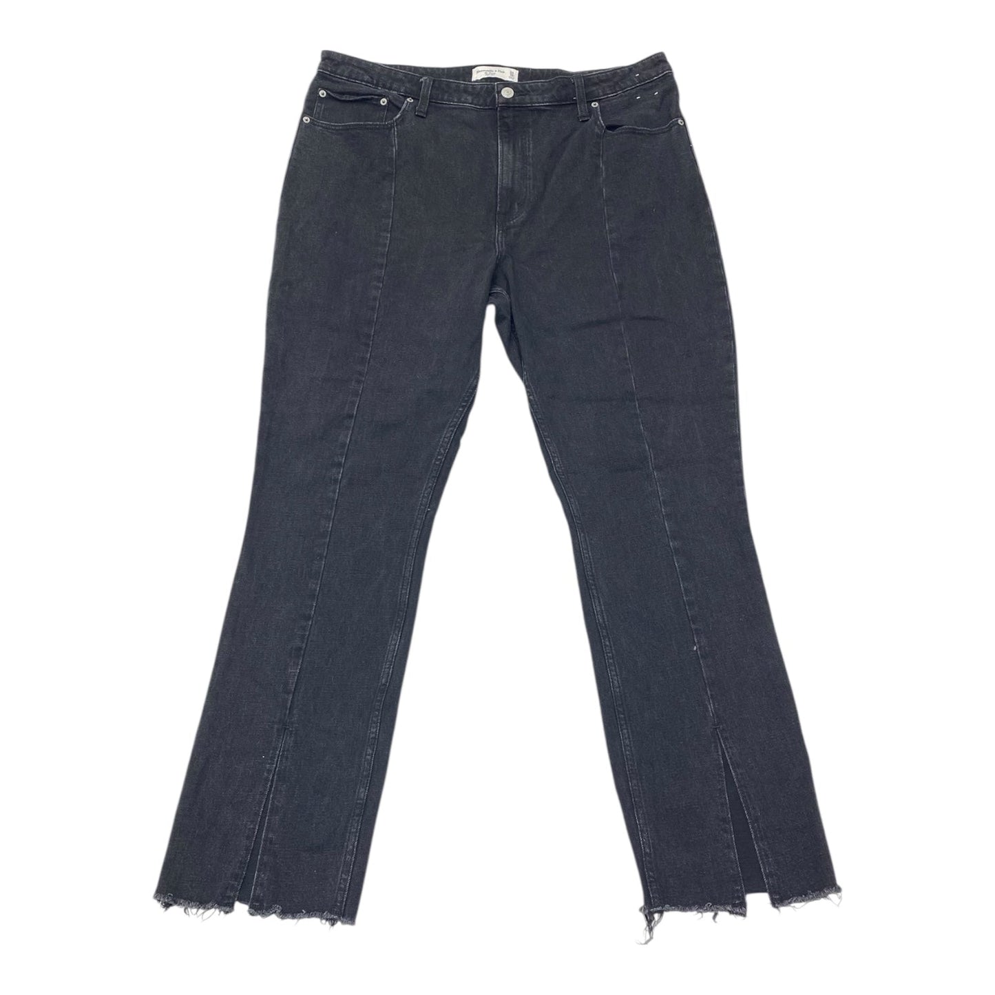 Jeans Skinny By Abercrombie And Fitch In Black Denim, Size:18