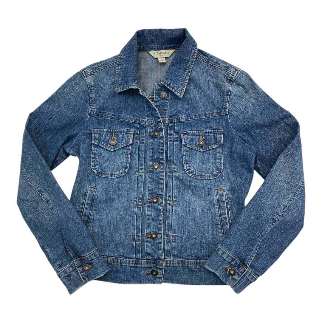 Jacket Denim By St Johns Bay In Blue Denim, Size:Sp