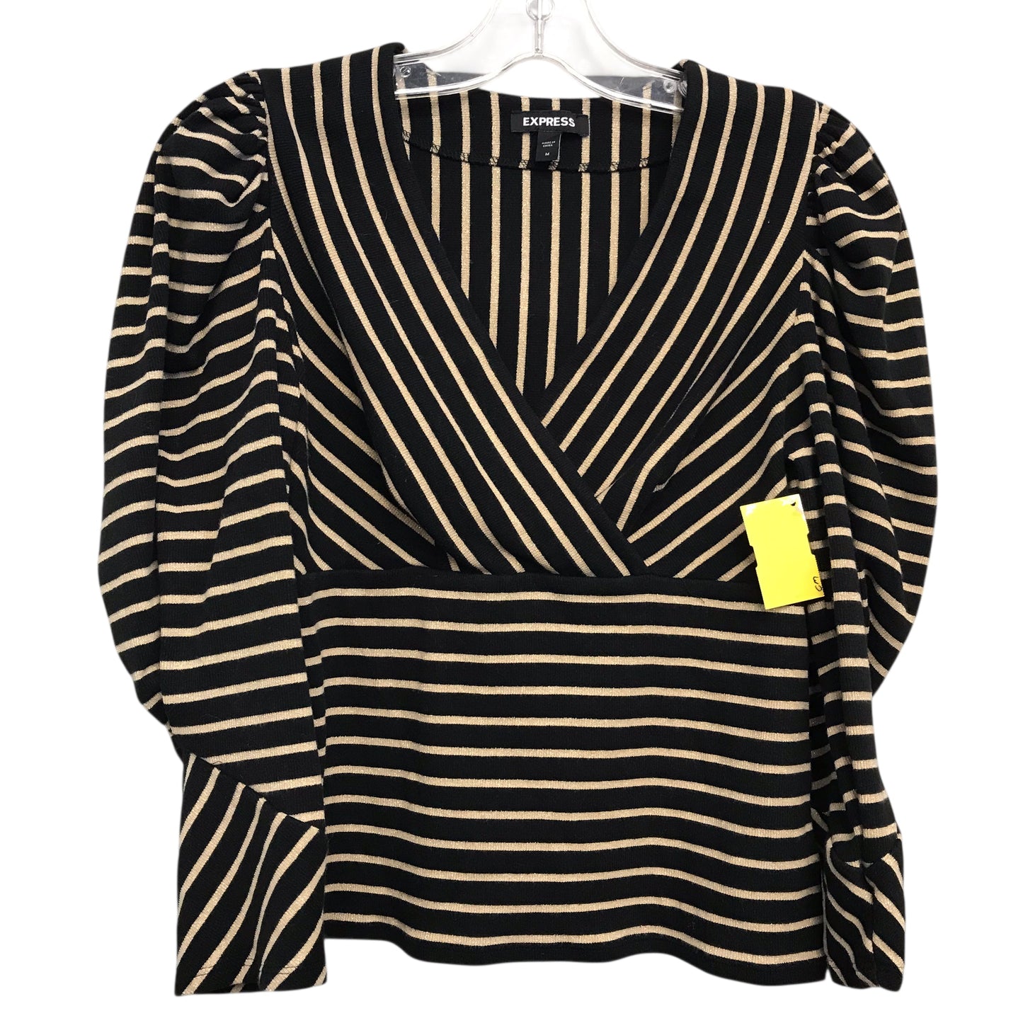 Top Ls By Express In Black & Gold, Size:M
