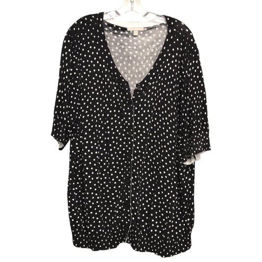 Sweater Ss By Woman Within In Polkadot Pattern, Size:1X