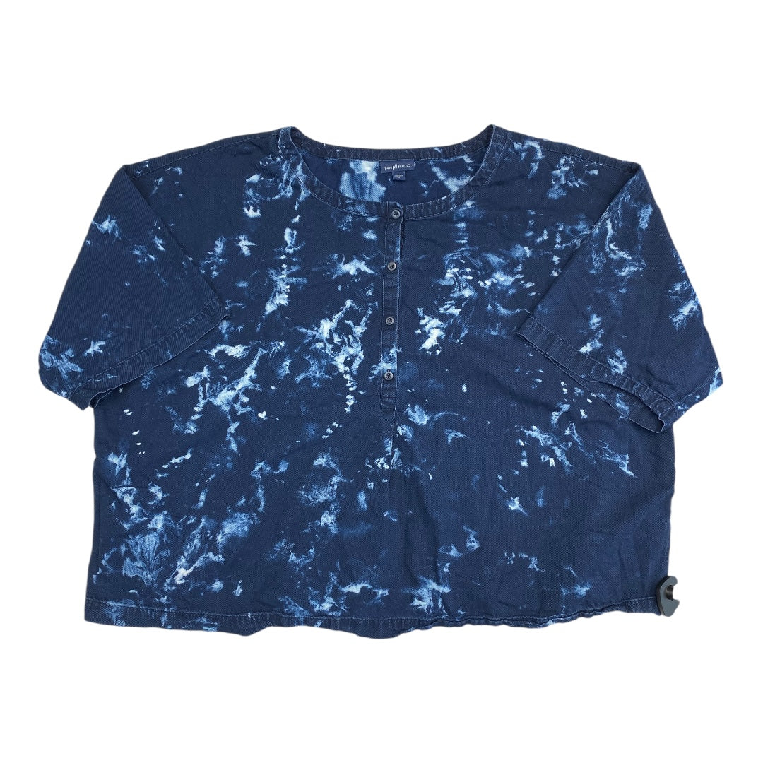 Top Ss By Pure Jill In Blue, Size:2X
