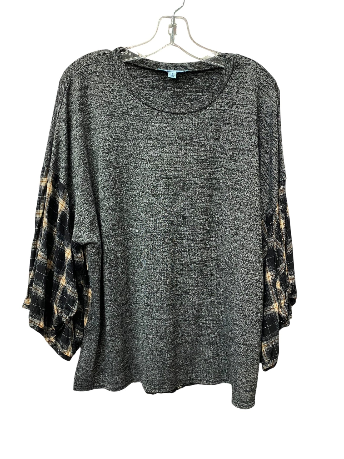 Top Ls By She + Sky In Grey, Size:S