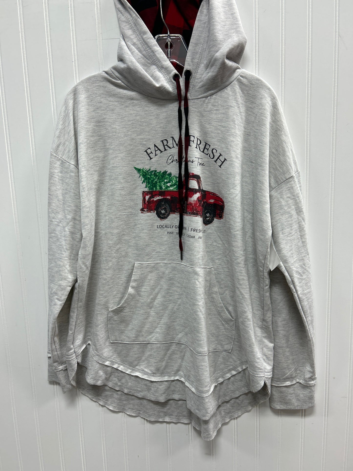 Sweatshirt Hoodie By Maurices In Grey, Size:L