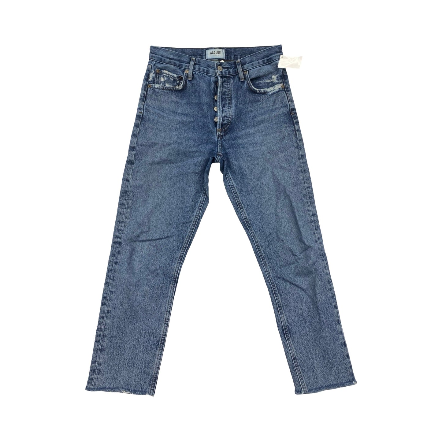 Jeans Straight By Agolde In Blue Denim, Size:0