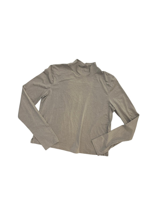 Athletic Top Ls Collar By Lululemon In Brown, Size:M
