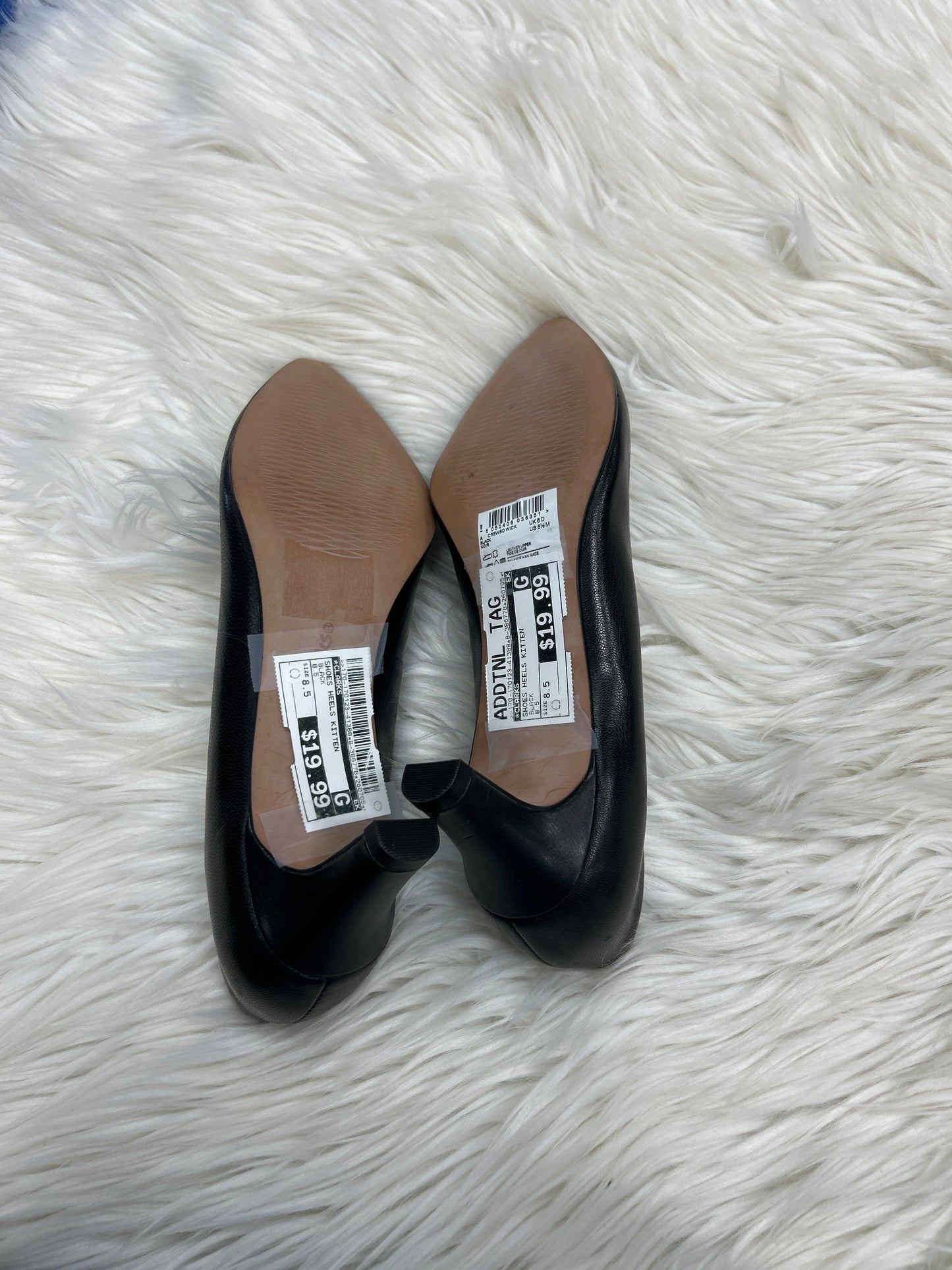 Shoes Heels Kitten By Clarks In Black, Size:8.5