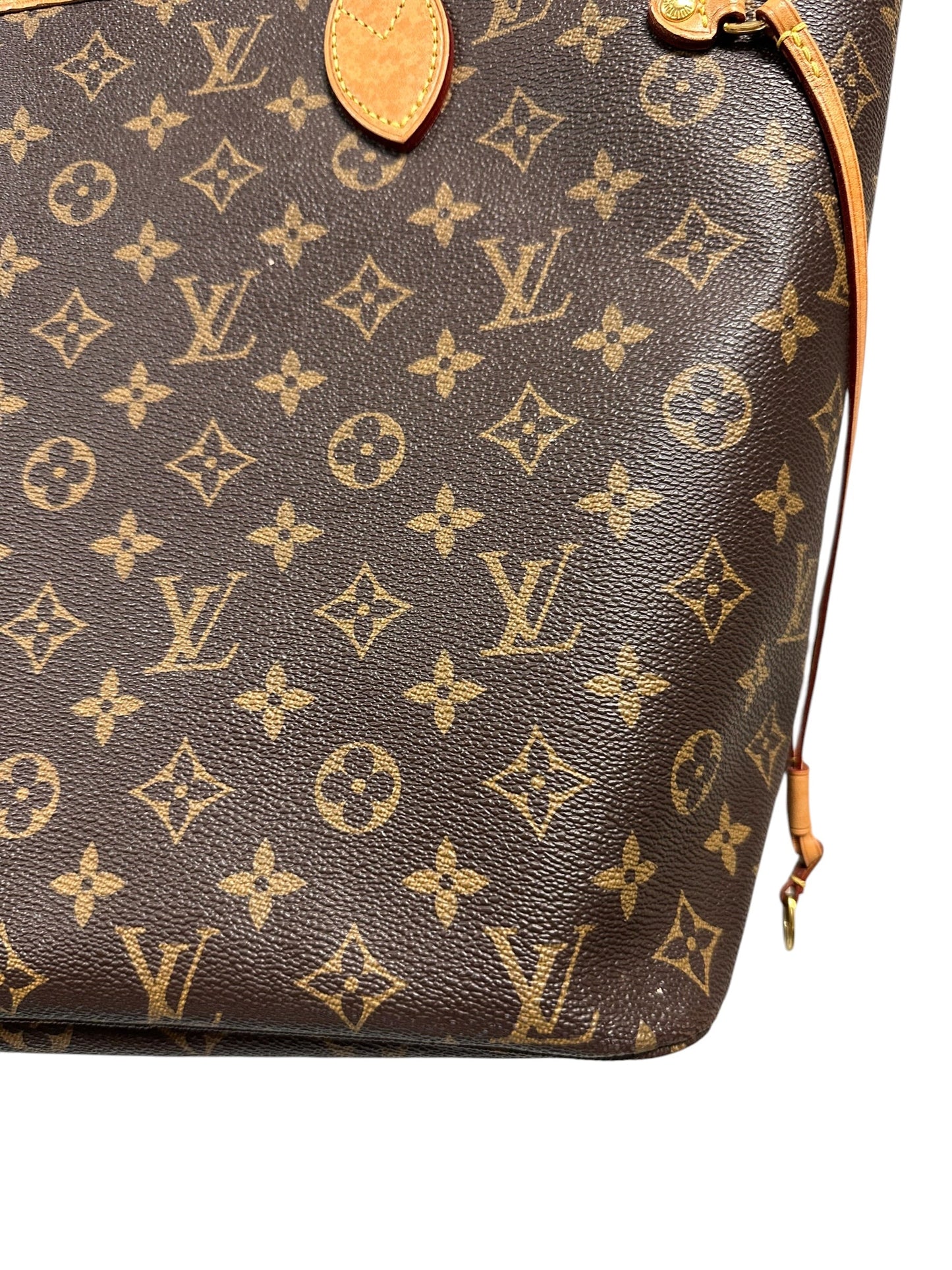 Tote Luxury Designer By Louis Vuitton In Brown & Tan, Size:Large