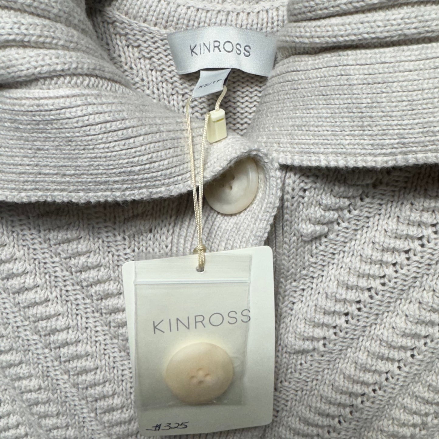 Sweater Cardigan By Kinross In Tan, Size: XS