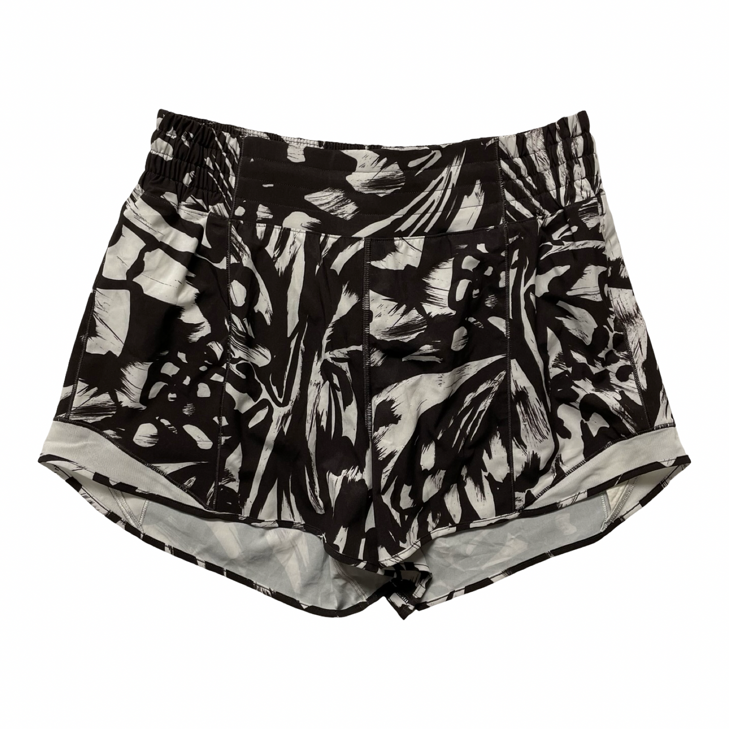 Athletic Shorts By Lululemon In BROWN AND WHITE , Size:8