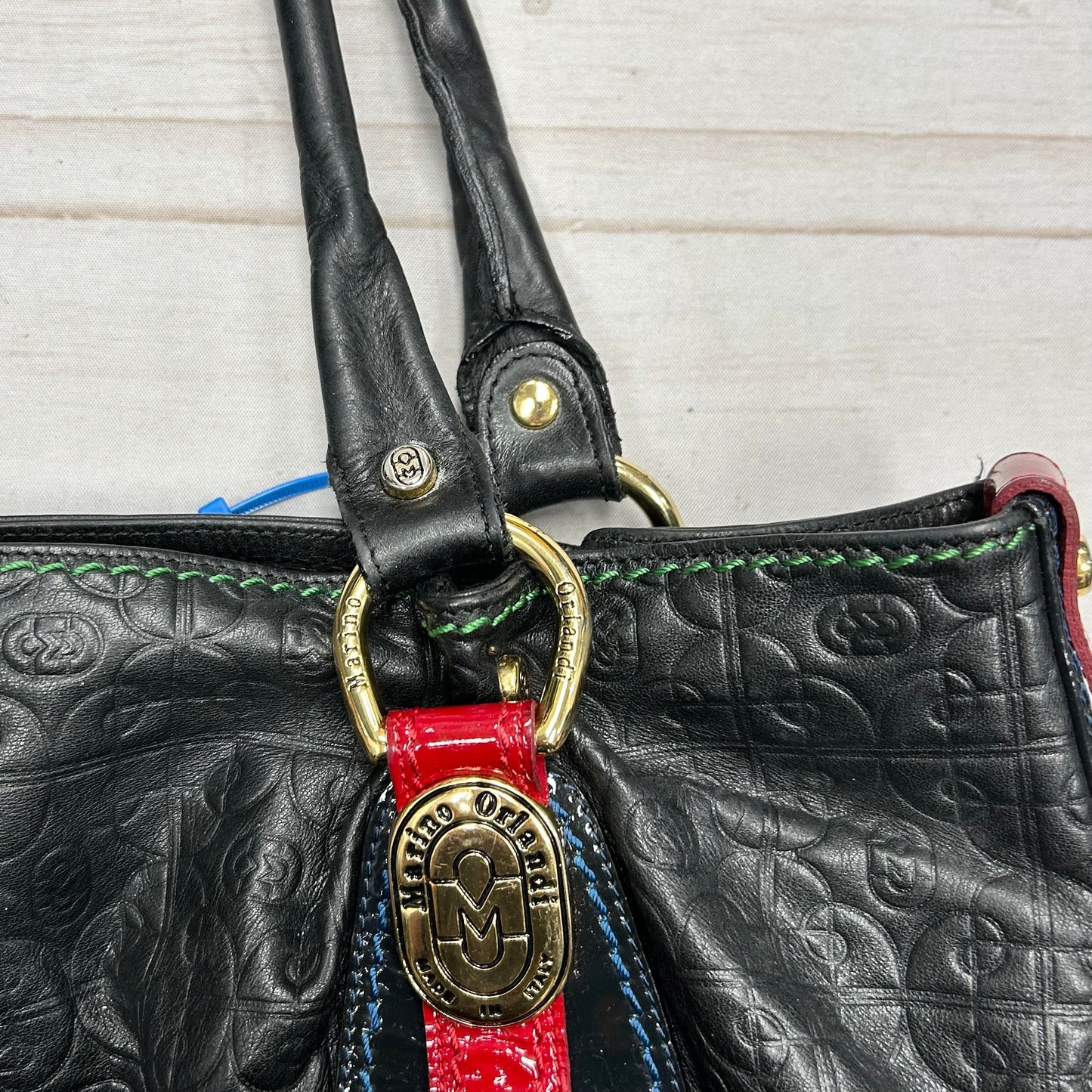 Handbag Leather By Marino Orlandi, Size: Medium