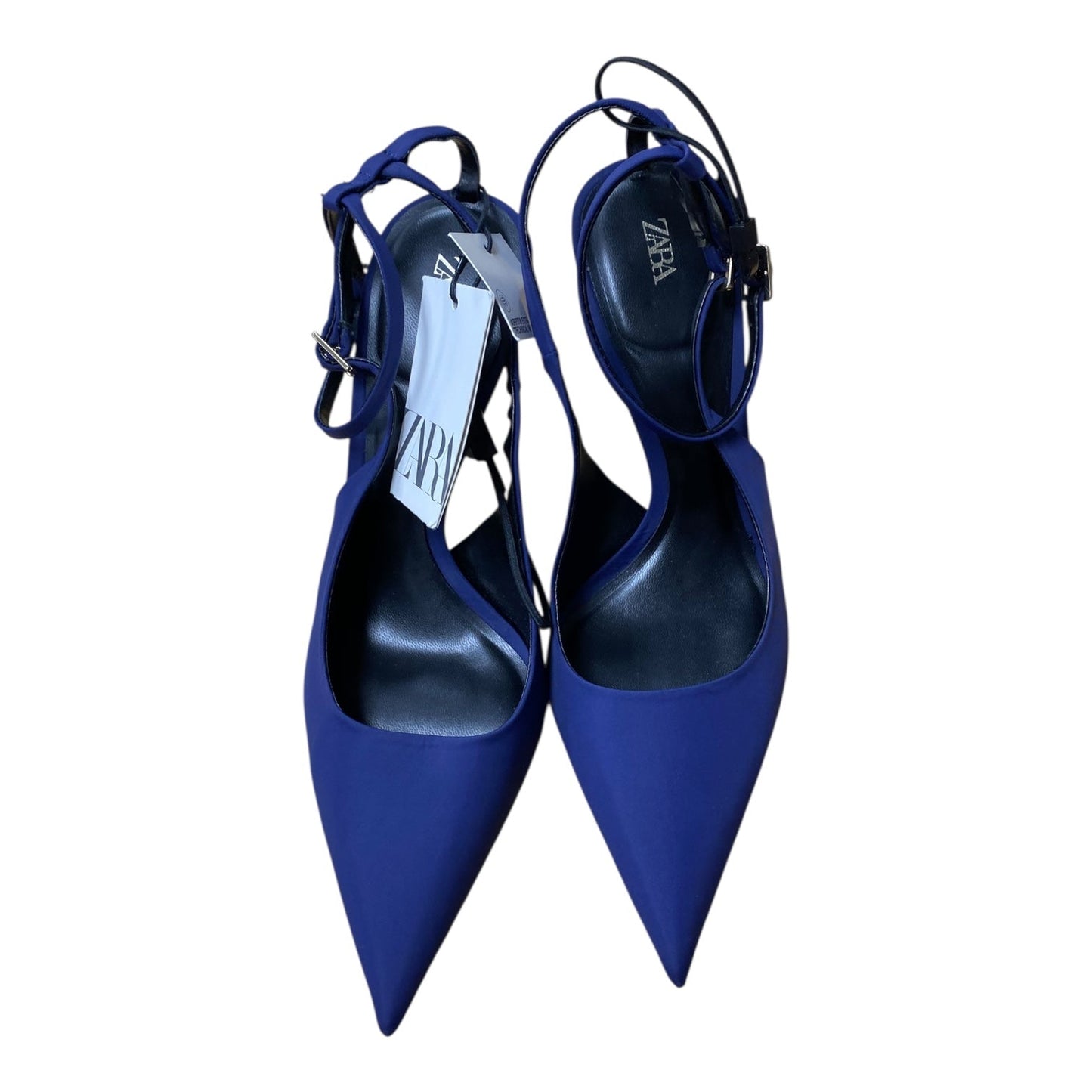 Shoes Heels Kitten By Zara In Blue, Size:7.5