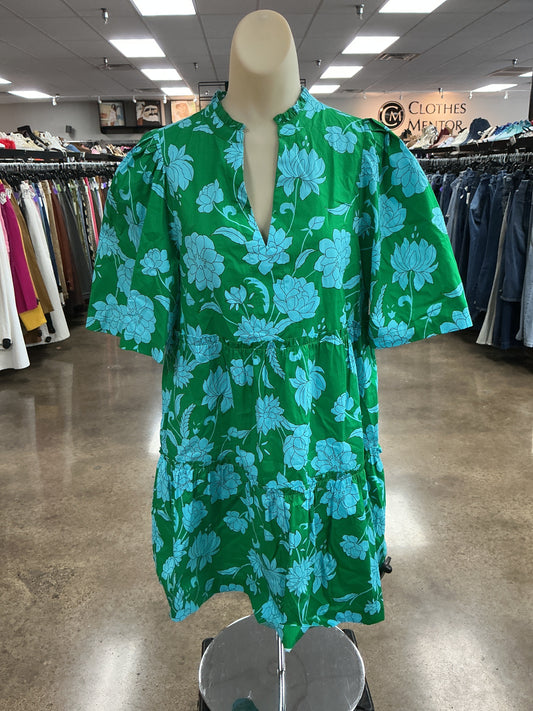 Dress Casual Short By Sugar Lips In Blue & Green, Size:S