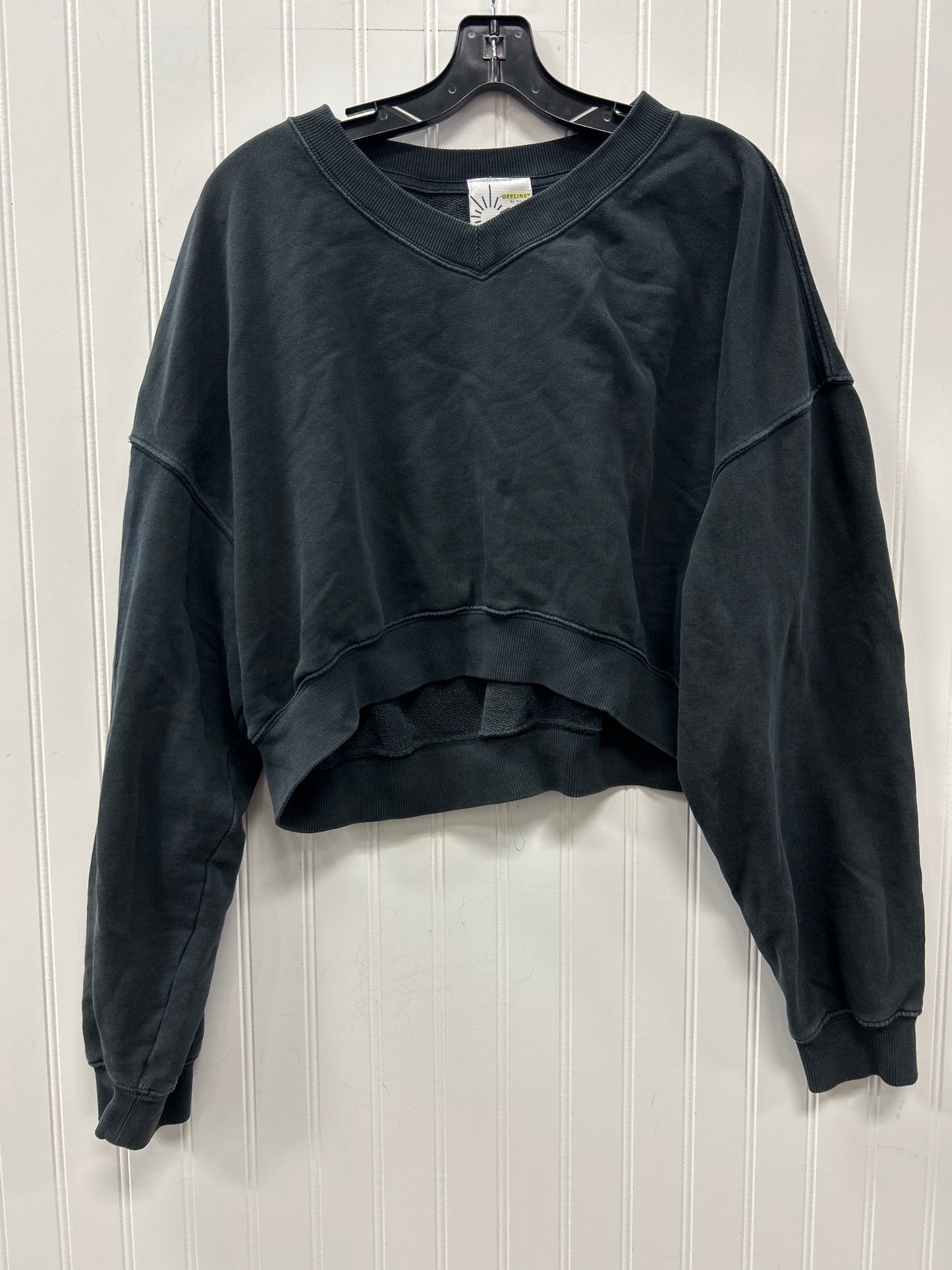 Sweatshirt Crewneck By Offline In Black, Size:L