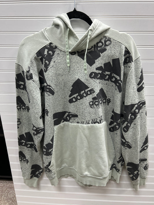 Athletic Sweatshirt Hoodie By Adidas In Green, Size:L