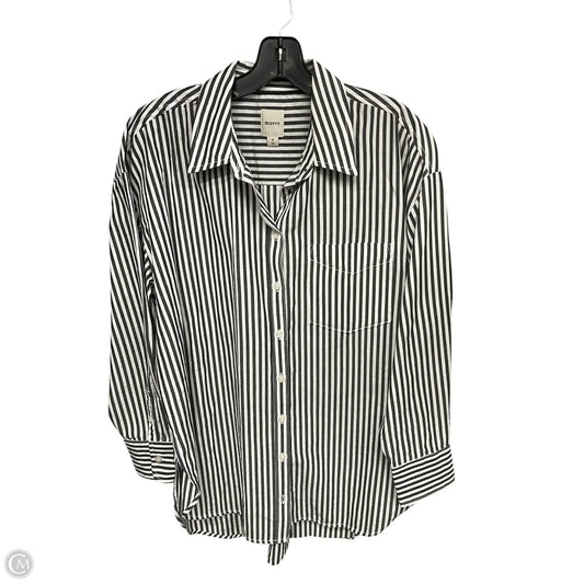 Top Long Sleeve By Maeve In Striped Pattern, Size: M