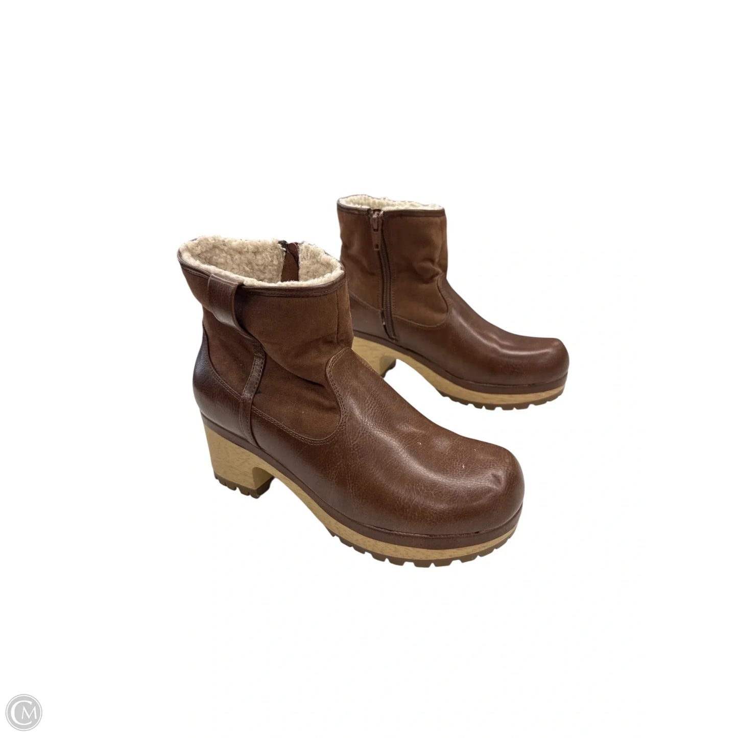 Boots Ankle Heels By Universal Thread In Brown, Size: 6