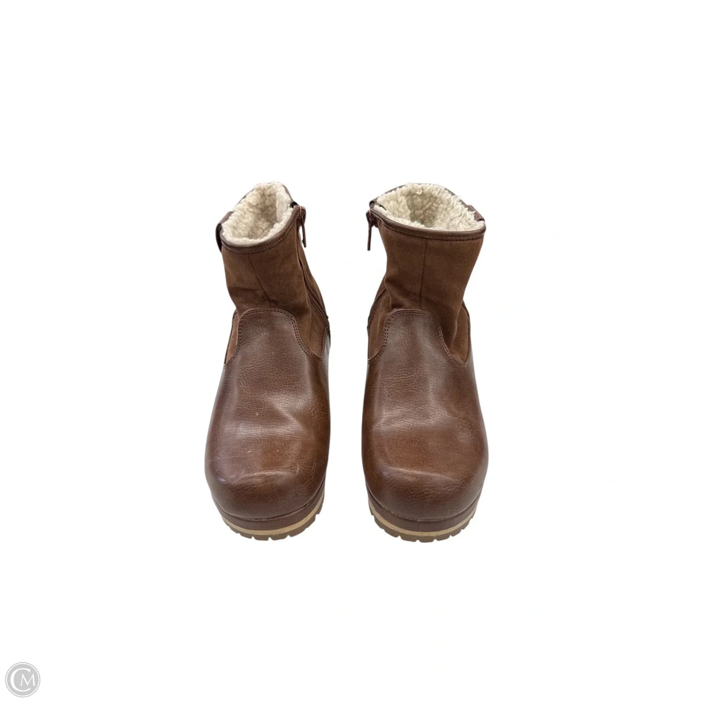 Boots Ankle Heels By Universal Thread In Brown, Size: 6
