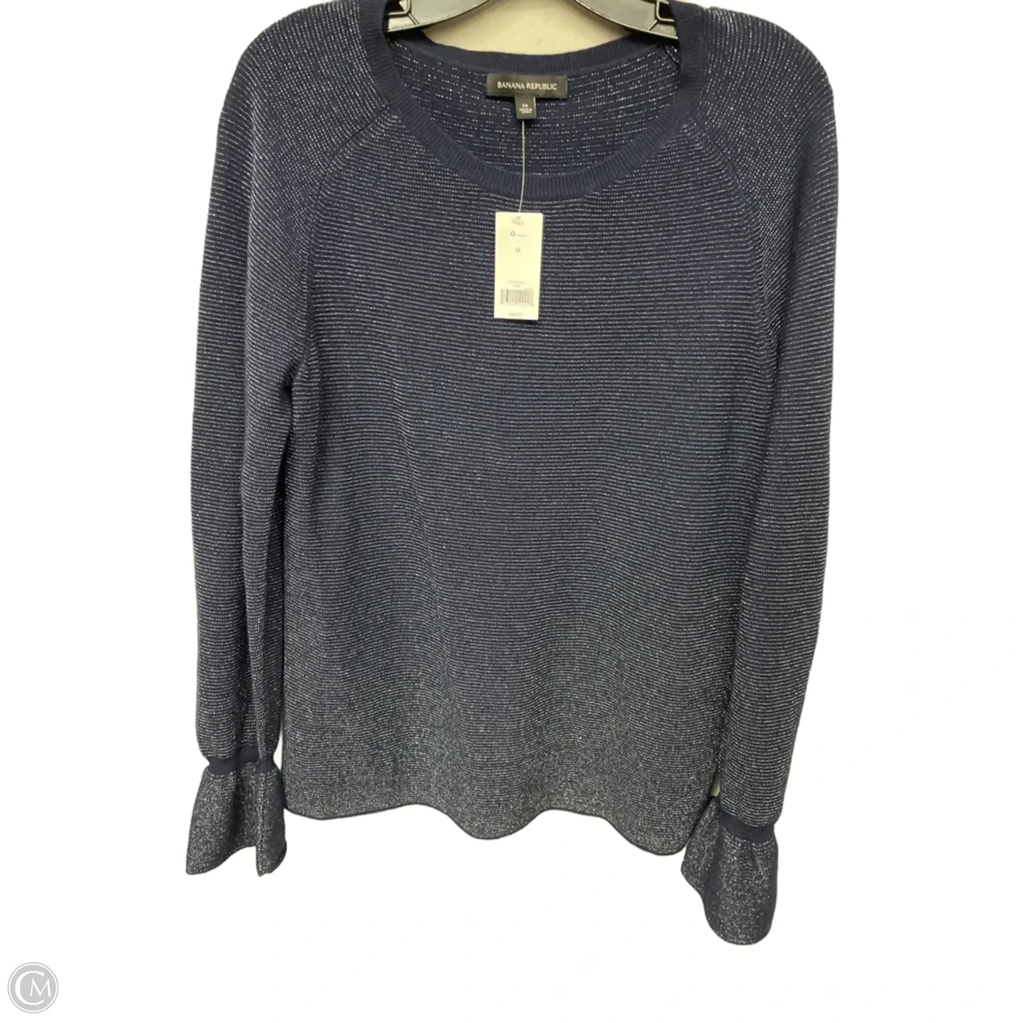Sweater By Banana Republic In Blue & Silver, Size: M