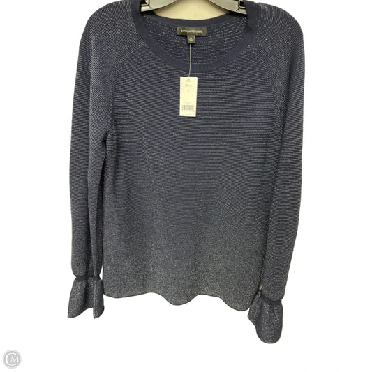 Sweater By Banana Republic In Blue & Silver, Size: M