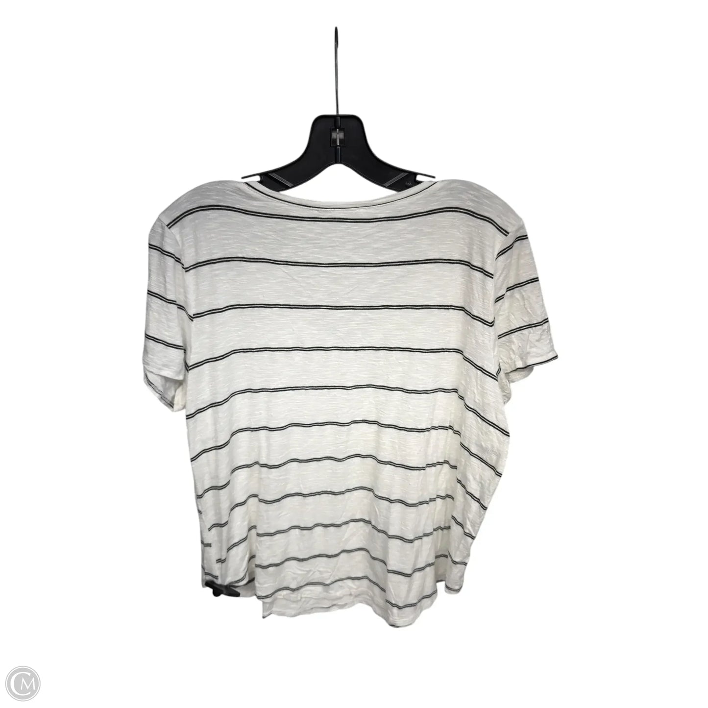 Top Short Sleeve By Green Envelope In Striped Pattern, Size: L