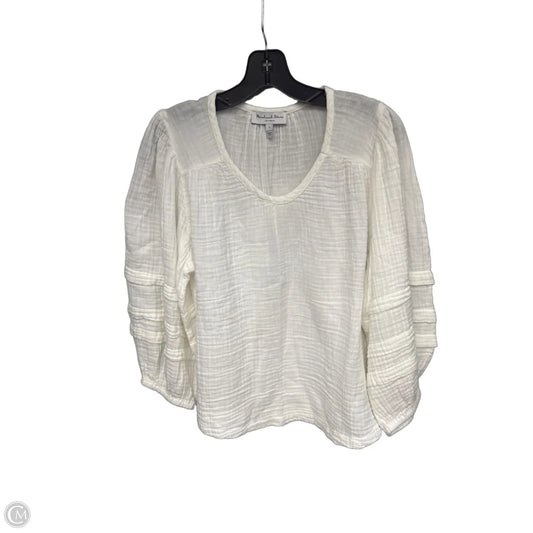 Top Long Sleeve By Michael Stars In White, Size: S