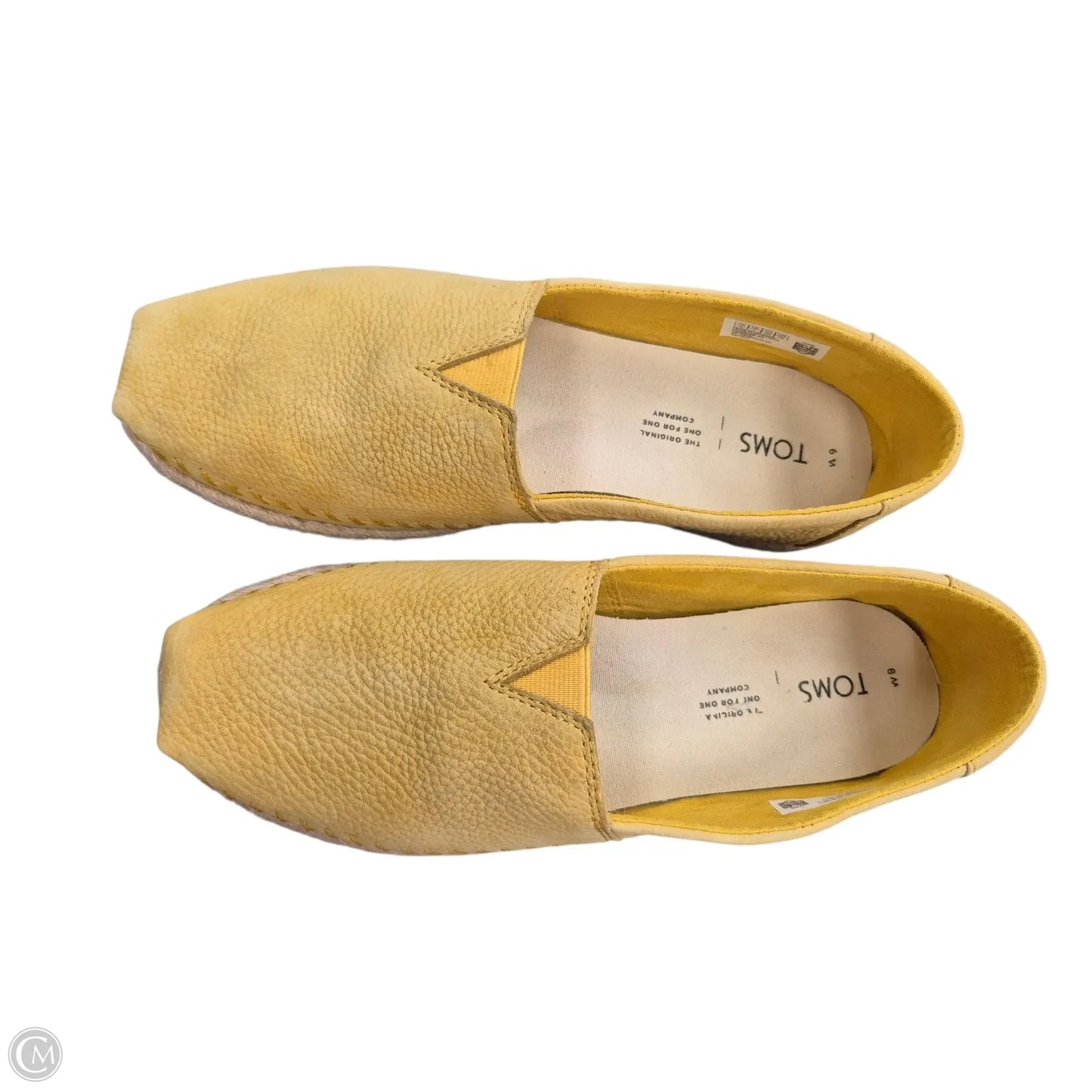 Shoes Flats By Toms In Yellow, Size: 9