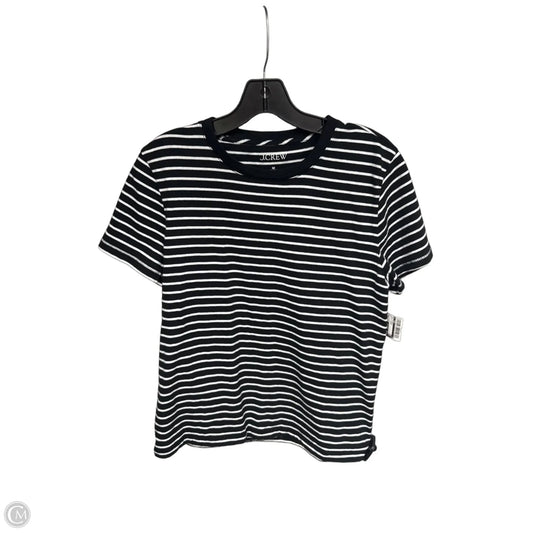 Top Short Sleeve Basic By J. Crew In Black & White, Size: M